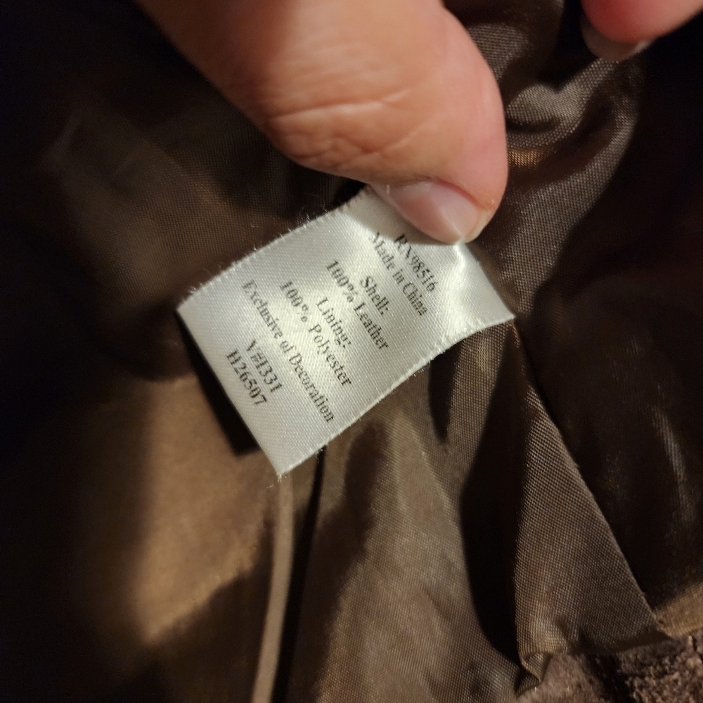 ColdWater Creek Metallic 100% Leather Jacket - Picture 4 of 5